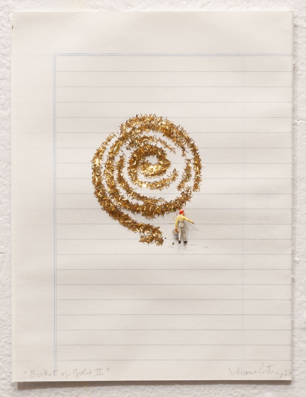 Liliana Porter, “Bucket of gold II”, 2024