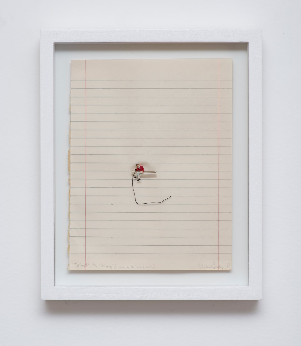Liliana Porter, To Hold The String (Man with Red Sweater), 2017