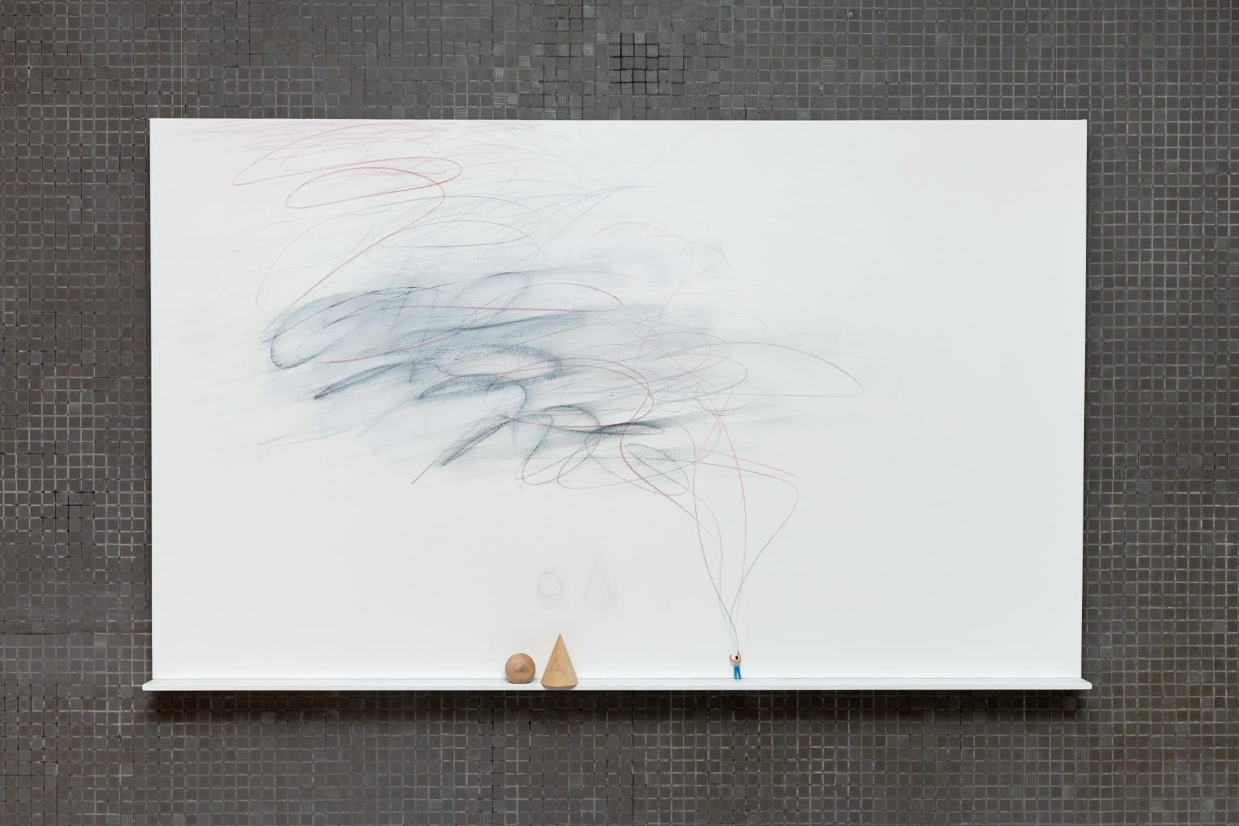 Liliana Porter, “The Copy - with geometric shapes”, 2020