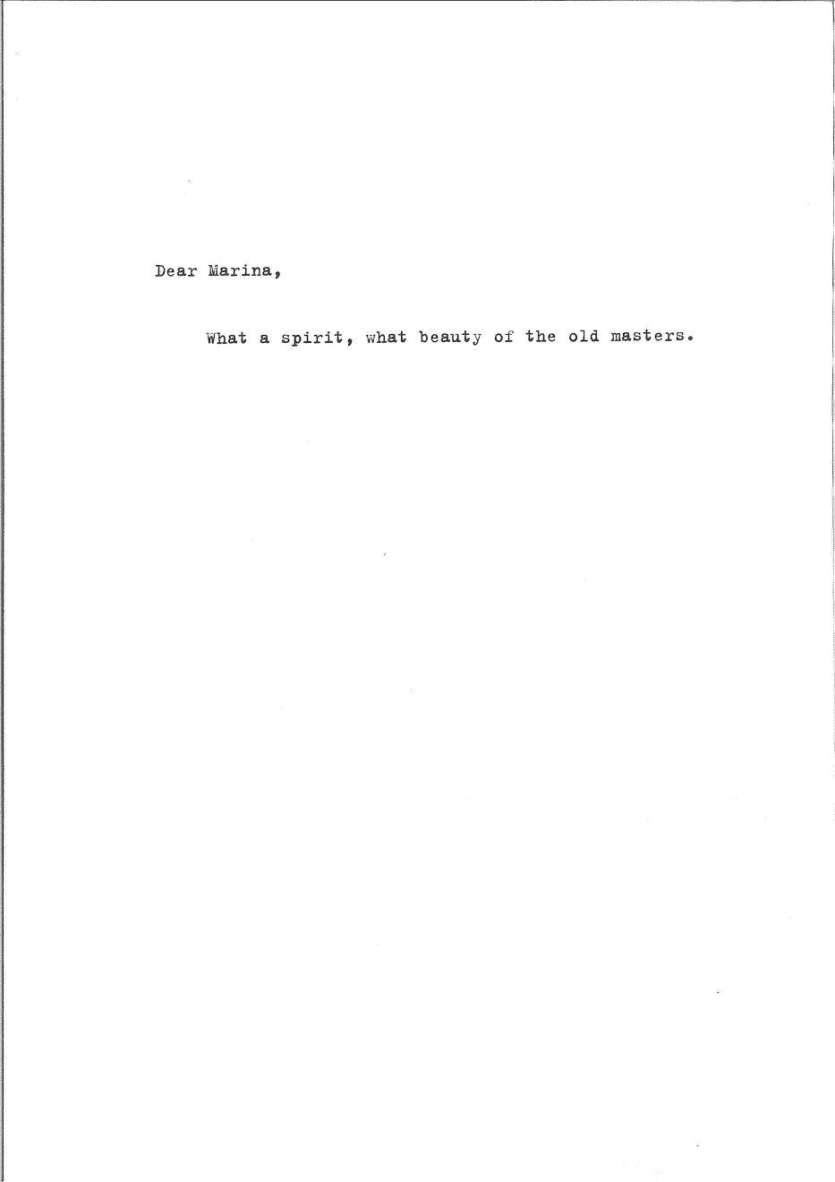 Marina Abramovic, 97 Pisama / 97 Letters, 2008