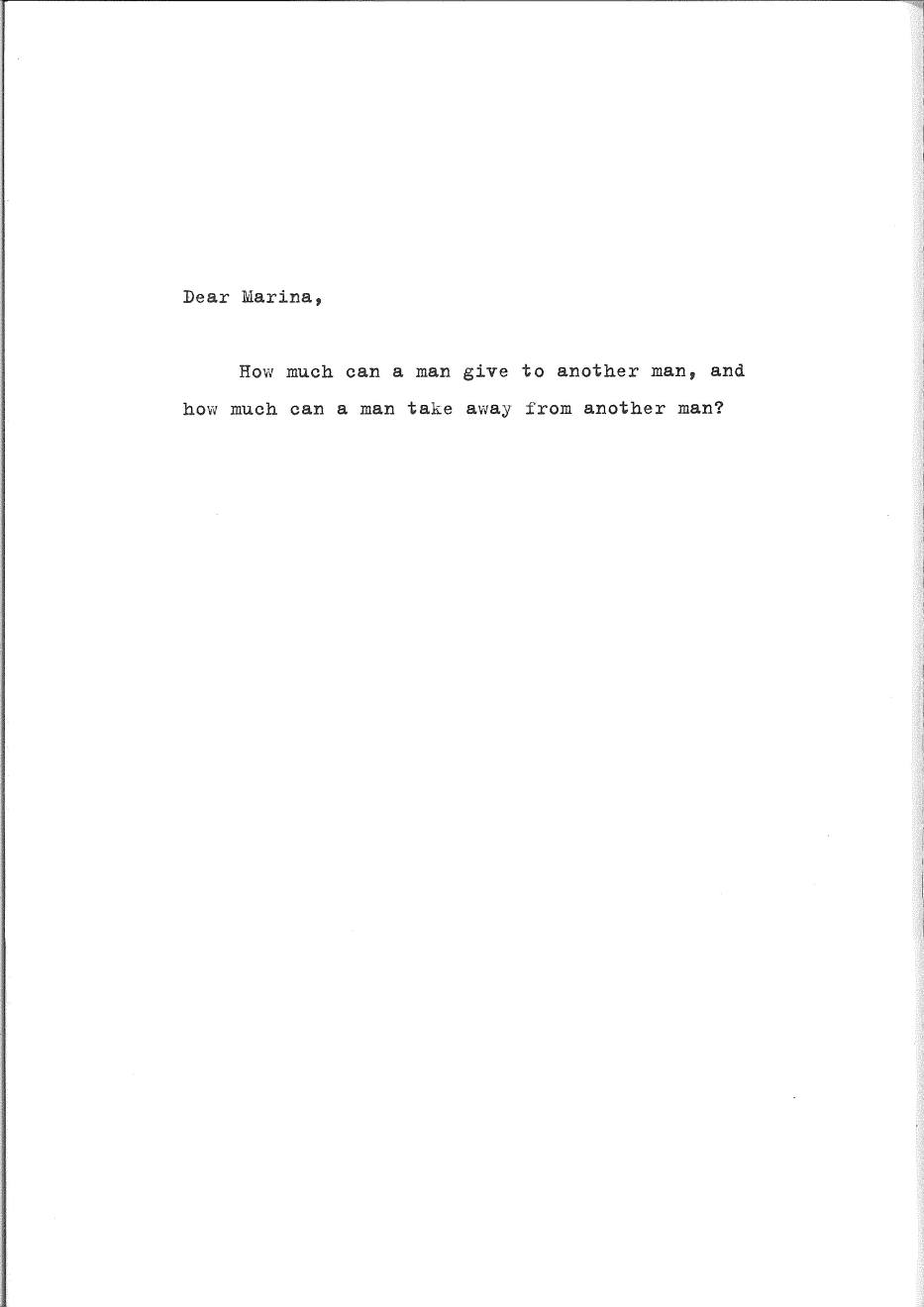 Marina Abramovic, 97 Pisama / 97 Letters, 2008