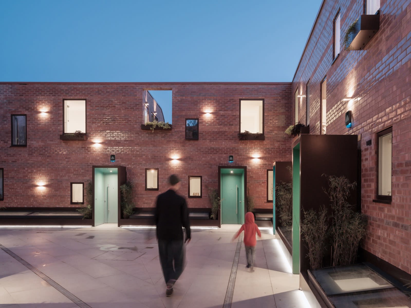 Penrose Mews, Penrose Night View of Courtyard, 2020