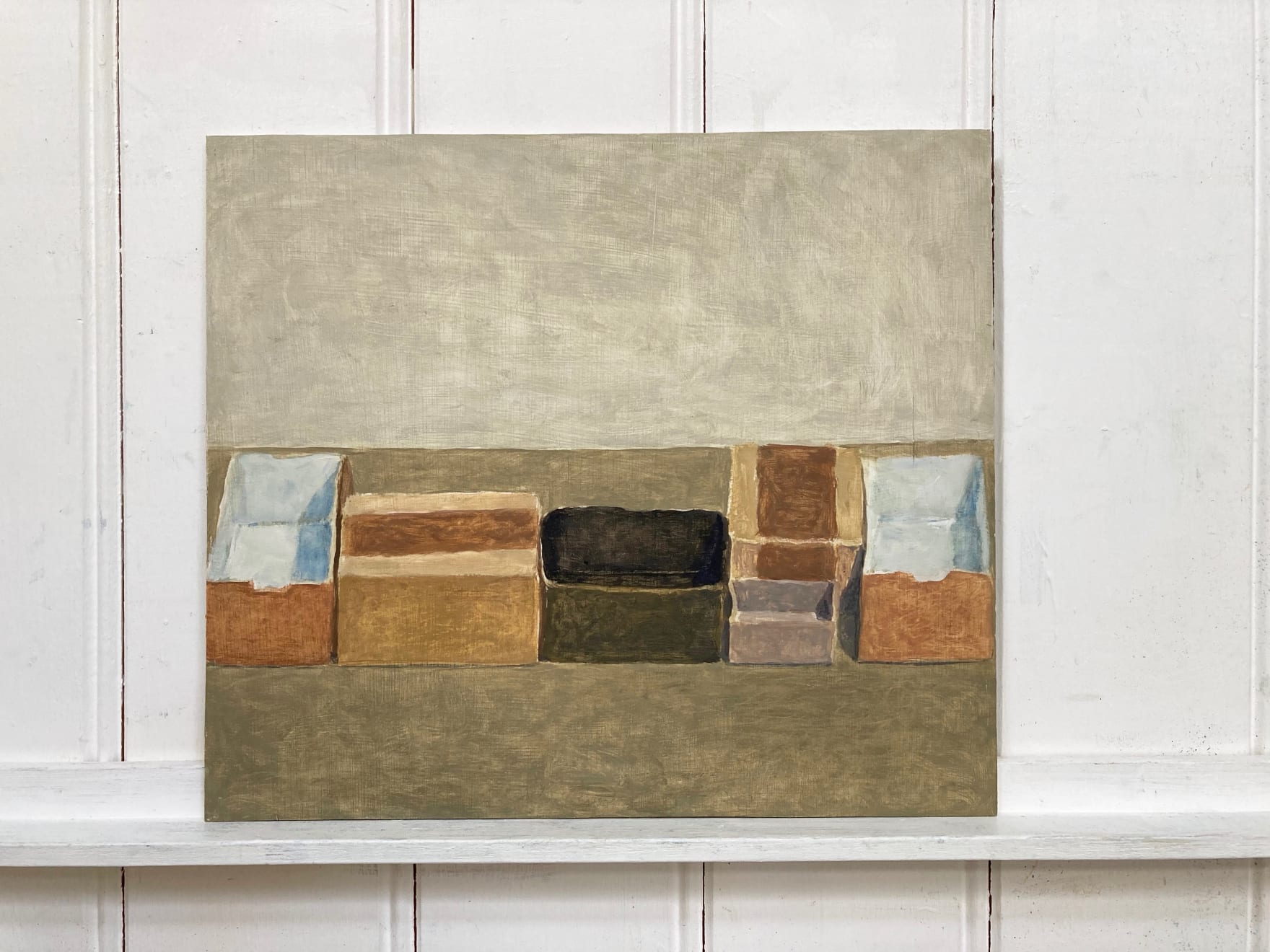 LIne of 6 boxes, 2021