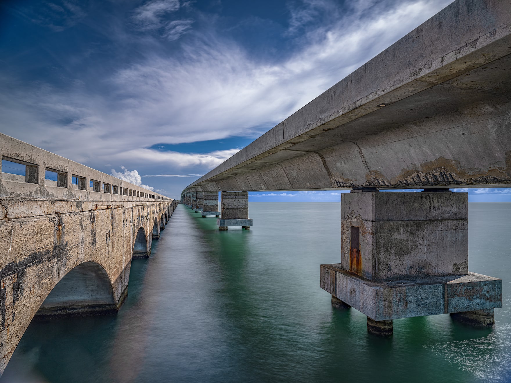 TWO BRIDGES & TWO FISHERMAN