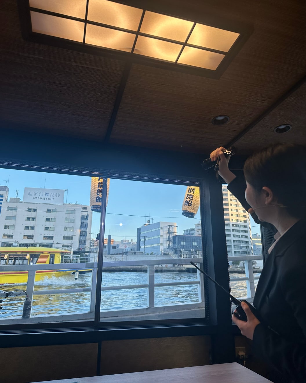 Minouk Lim, S.O.S–Run Shin Shin, 2024. Sumida River and Tokyo Bay, Tokyo.
