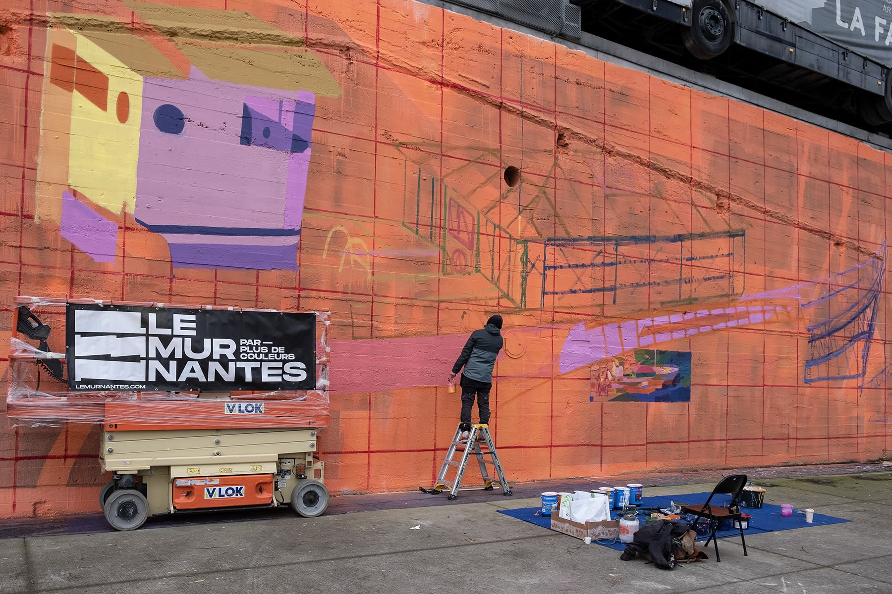 Matthieu Pommier, Le Mur Nantes, Plus de couleurs, Le Feuvre Roze