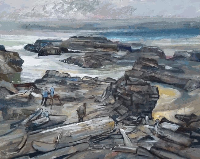 ERIK SANDGREN, Beach Figures at Yachats