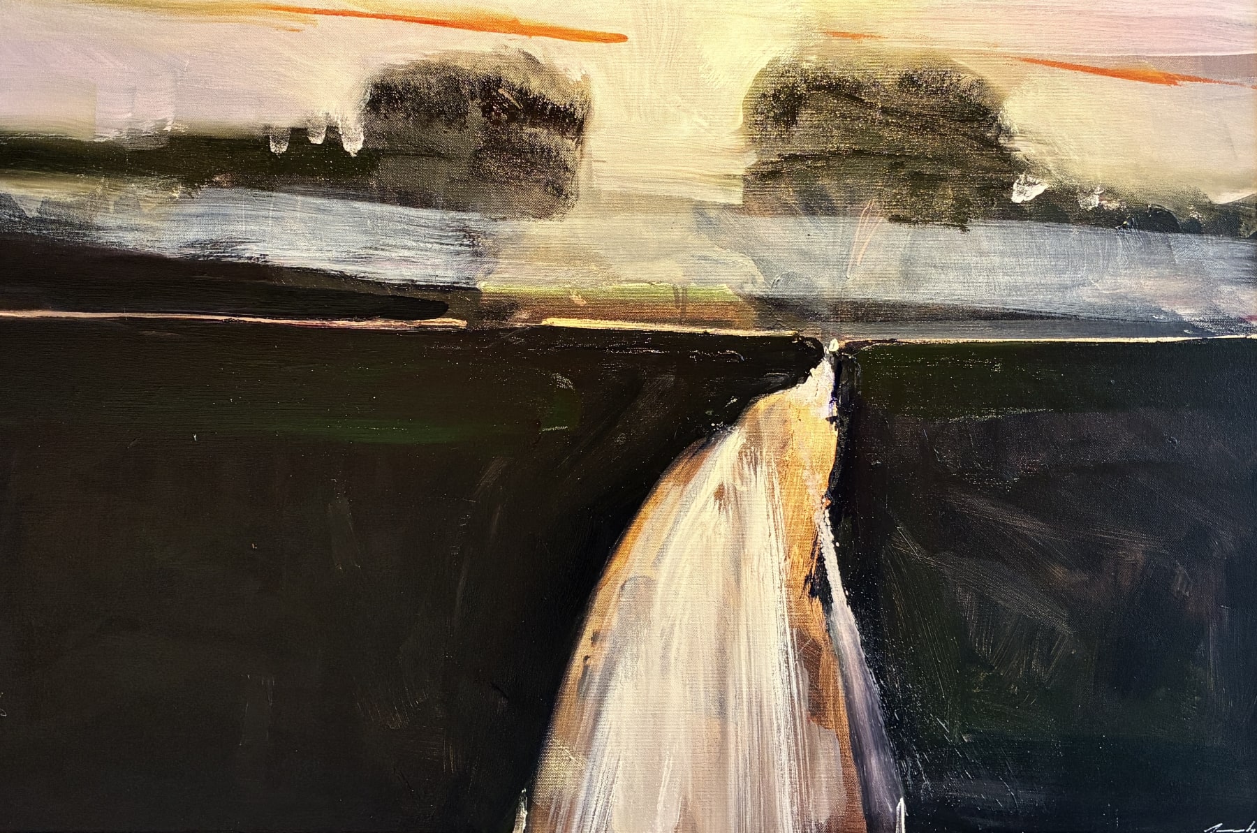 Adam Grosowsky, The End of Paths Taken #5 (Road at Night), 2025