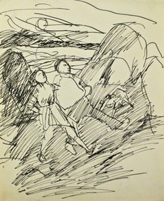 TOM BLODGETT (1940-2012), Walking the dog