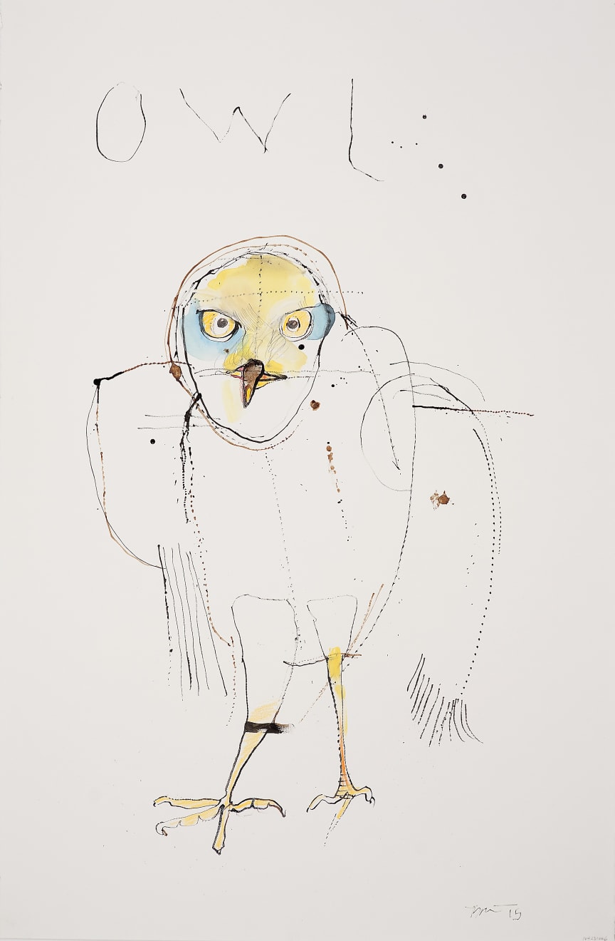 Rick Bartow (1946-2016), Owl Drawn, 2015