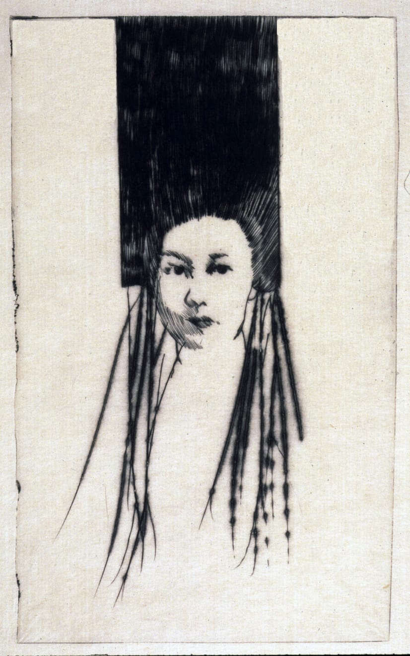 Rick Bartow (1946-2016), Woman and Box (Unframed edition), 1998