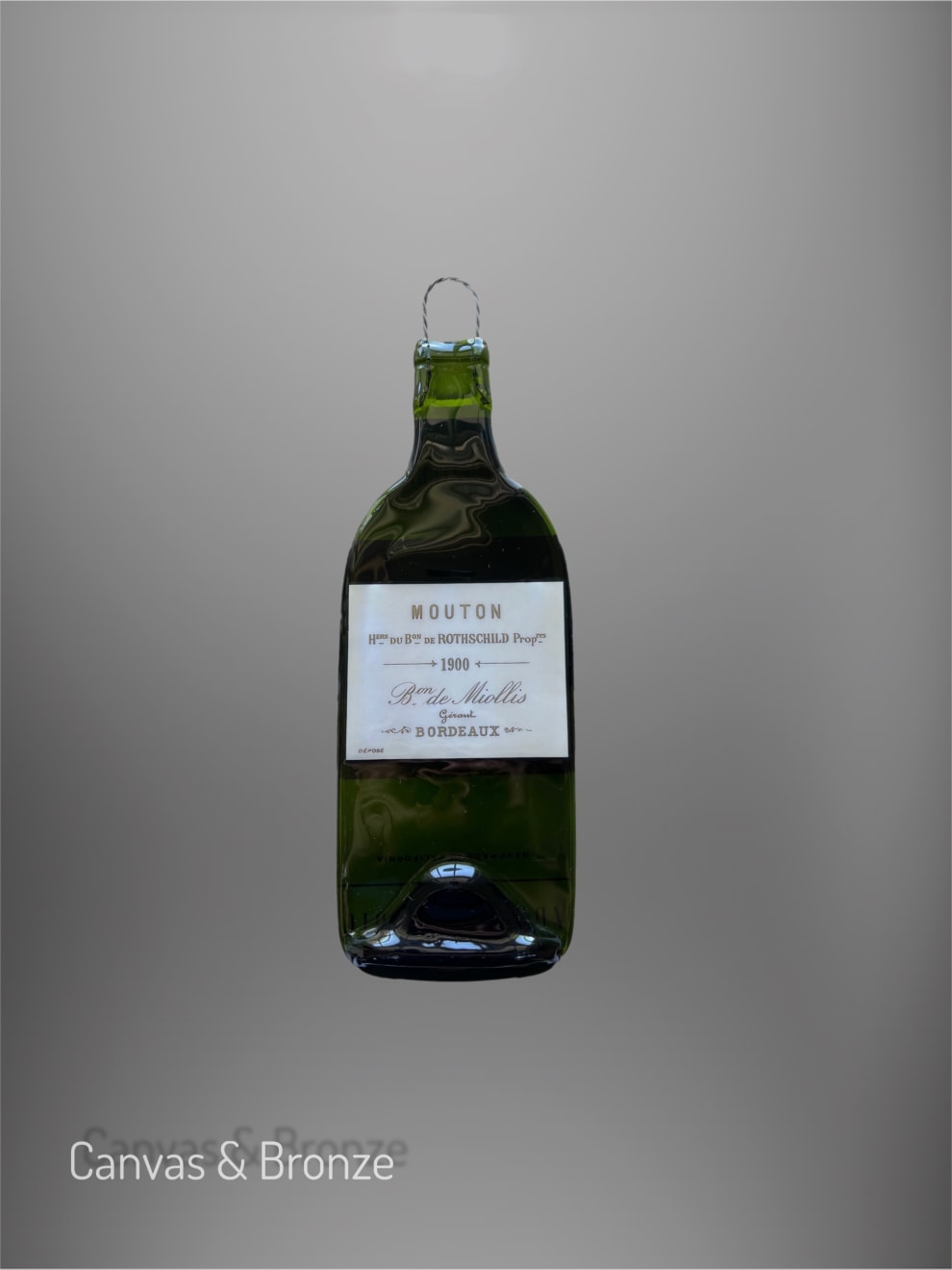 Anonymous, Original Mouton Rothschild Bordeaux 1900 vintage wine cheese tray / decorative plaque
