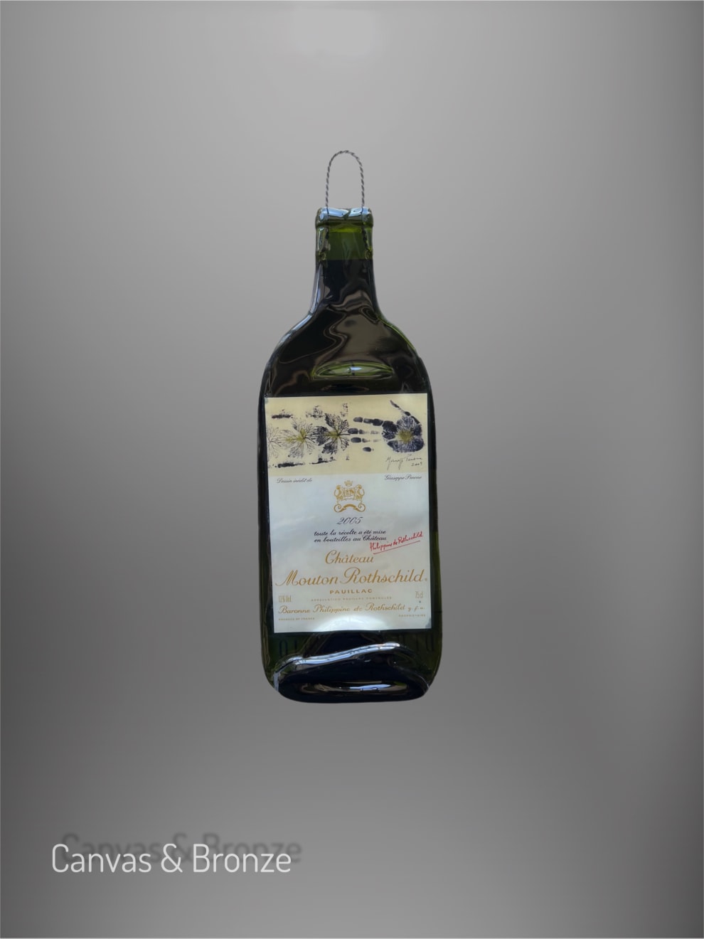 Anonymous, Original Chateau Mouton Rothschild vintage wine cheese tray / decorative plaque