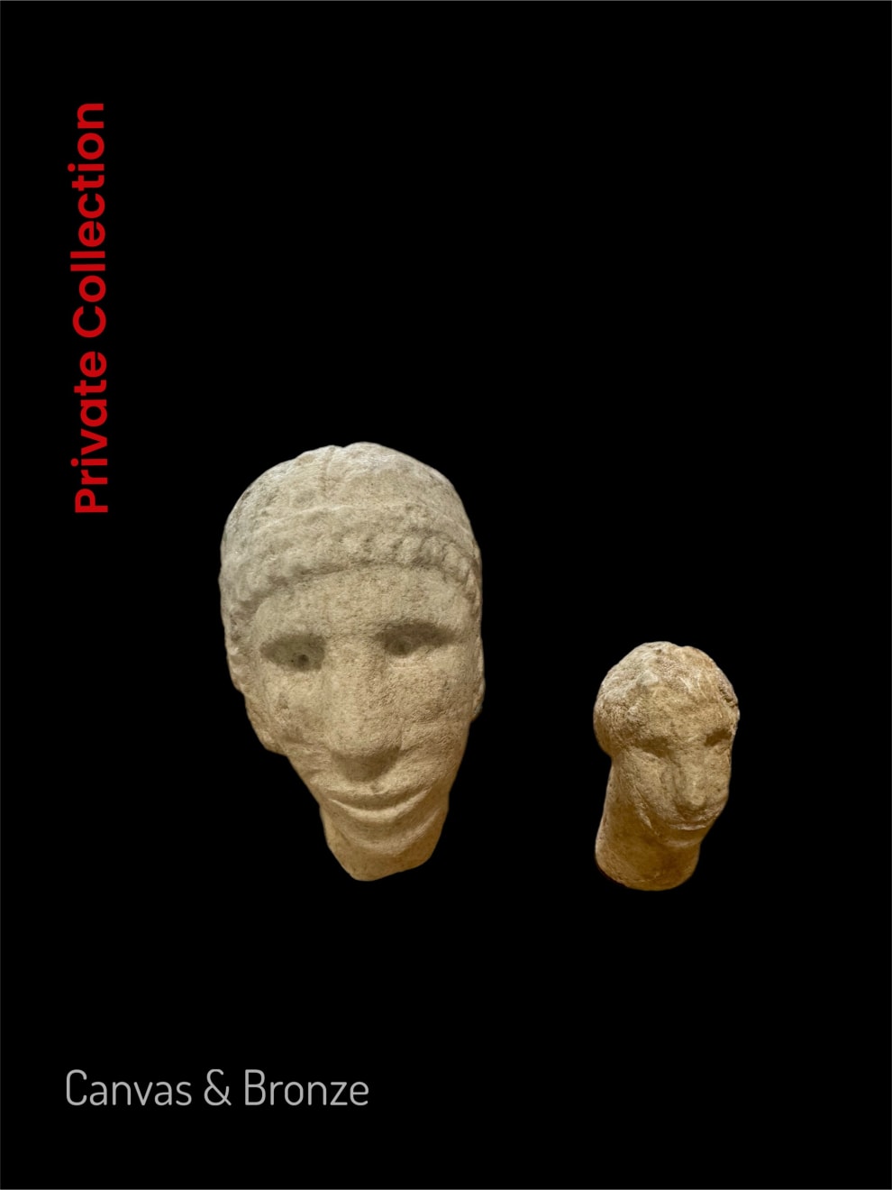 Anonymous, Tunisian Berber Marble Heads - David & Goliath