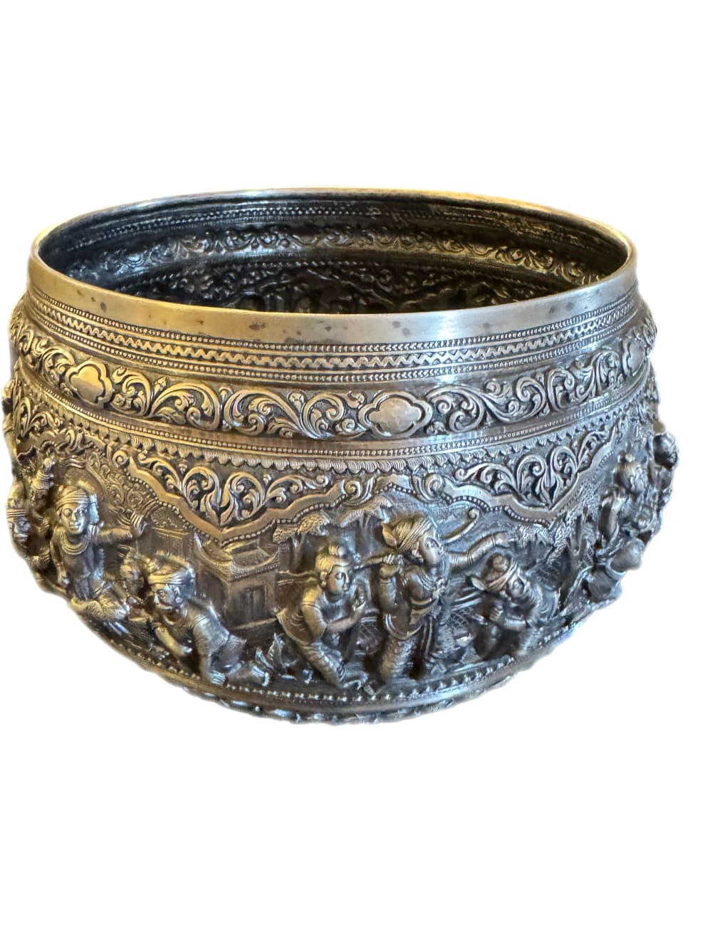 Anonymous, Burmese Antique Silver Thabeik Bowl