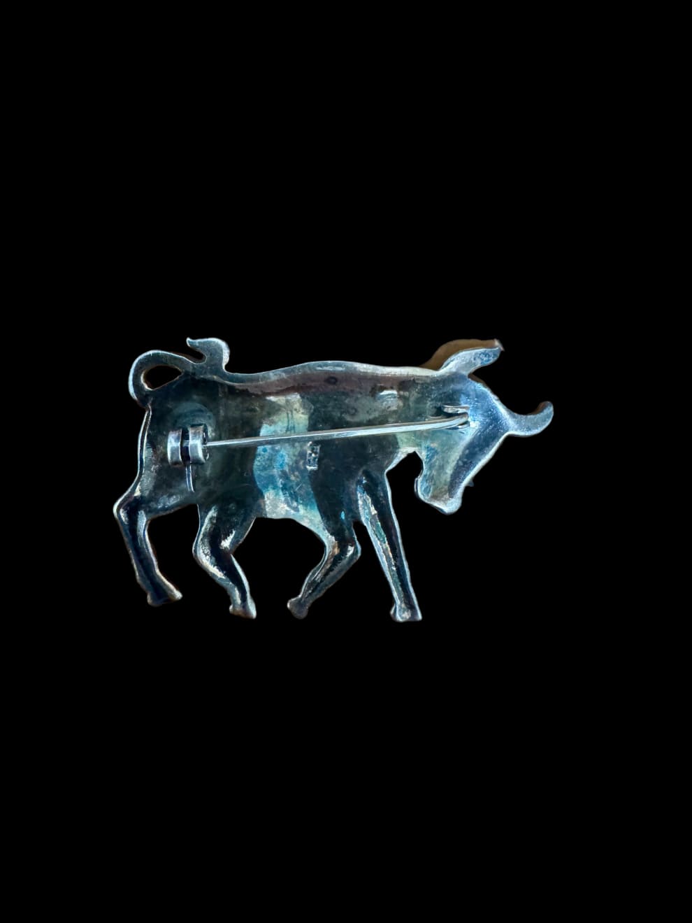 Anonymous, Sterling Silver Bull Brooch