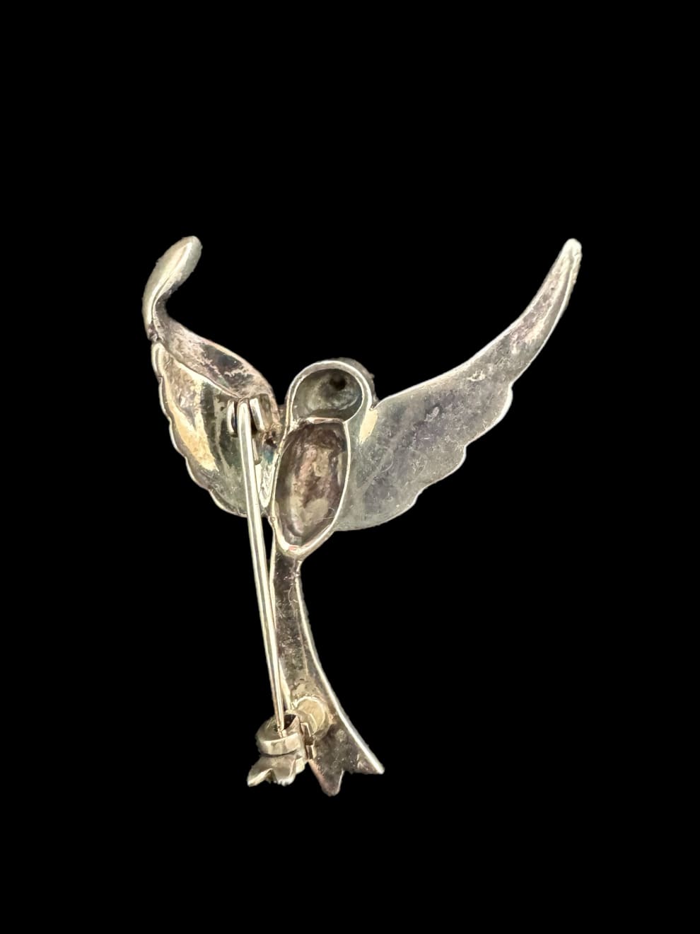 Anonymous, Sterling Silver Hummingbird Brooch