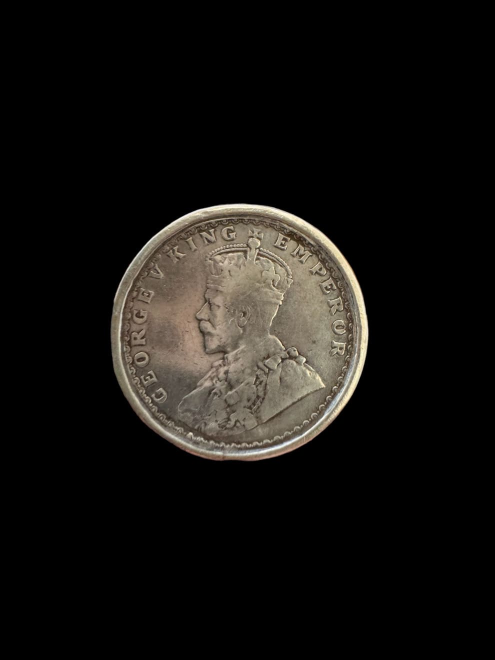 Anonymous, British India King George V Silver Coins Cuff Links Set (8 pieces), Early 1900s
