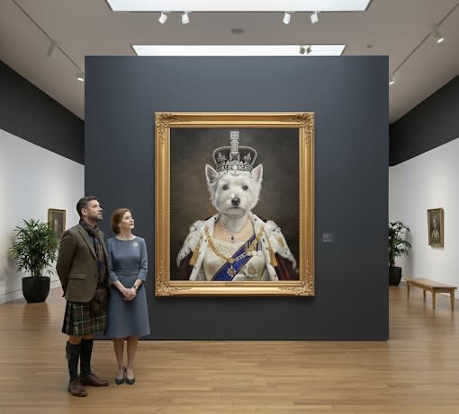 Anonymous, Regal Westie Canine: A Study in Allegiance, 2025