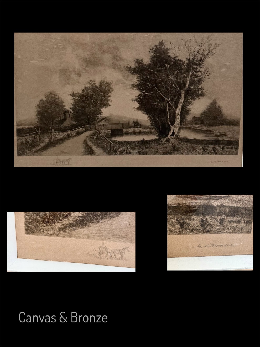 George Burton Drake, Landscape Etching GB Drake, 1989