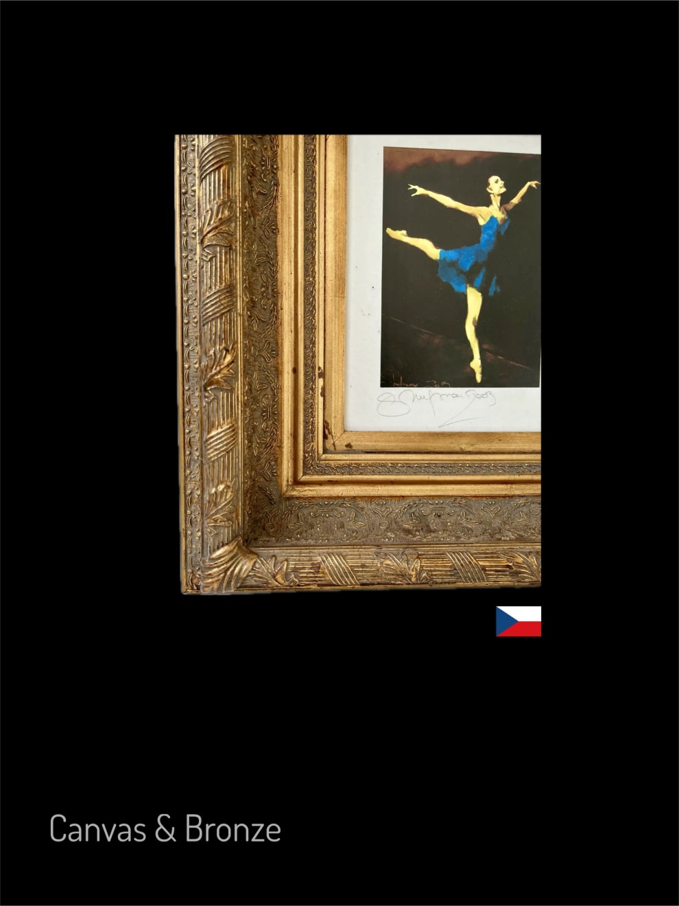 Anonymous, Prague Ballet - Set of 4 Prints - Ornate Gold Frames, 2007