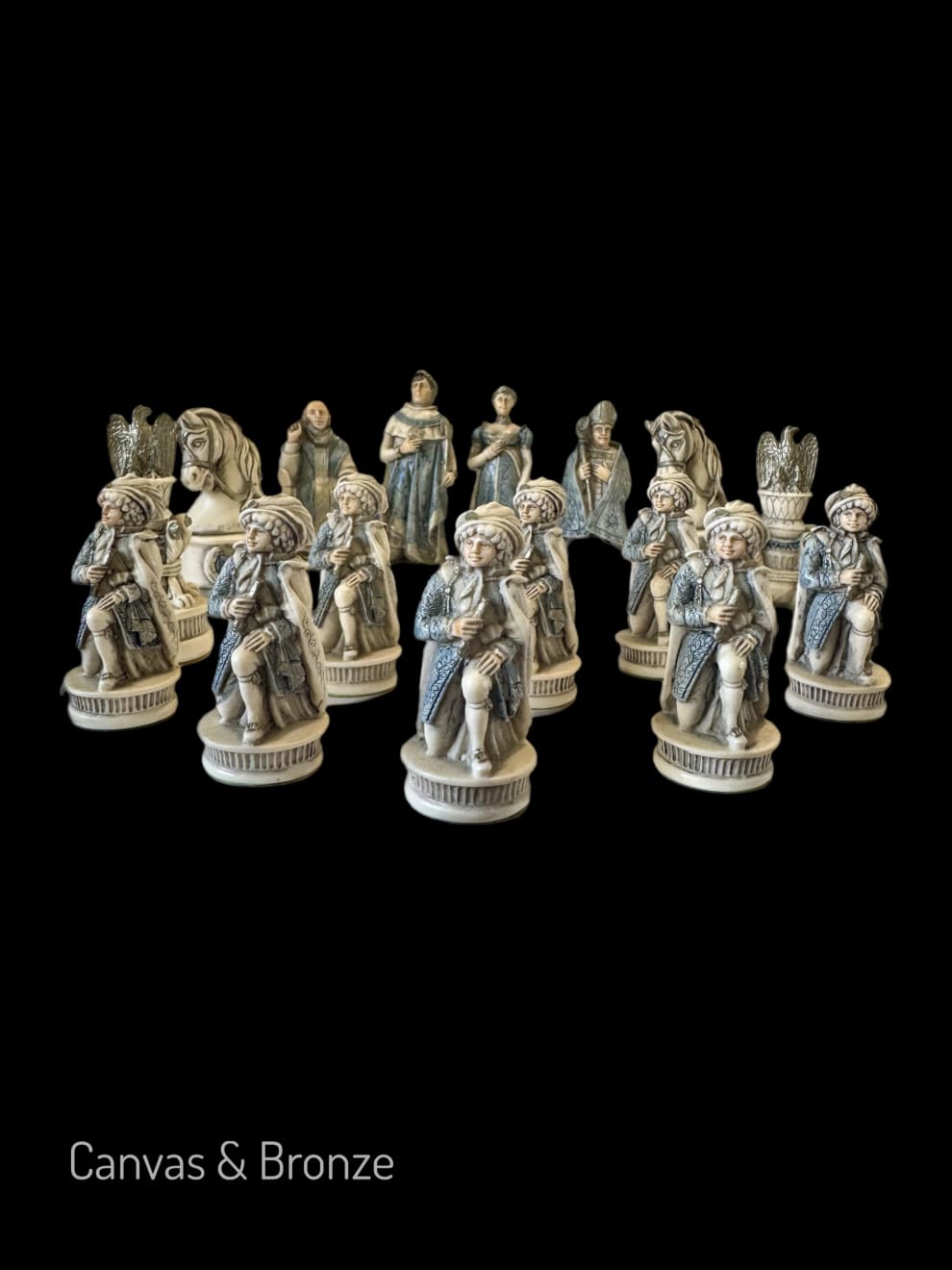 Nigri Scacchi, Italian Hand Painted Chess Set -