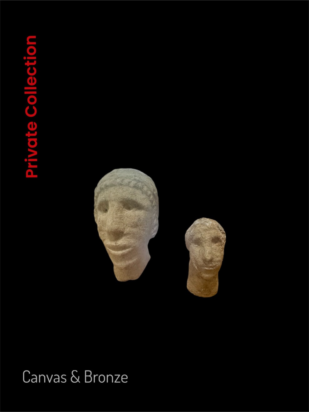 Anonymous, Tunisian Berber Marble Heads - David & Goliath