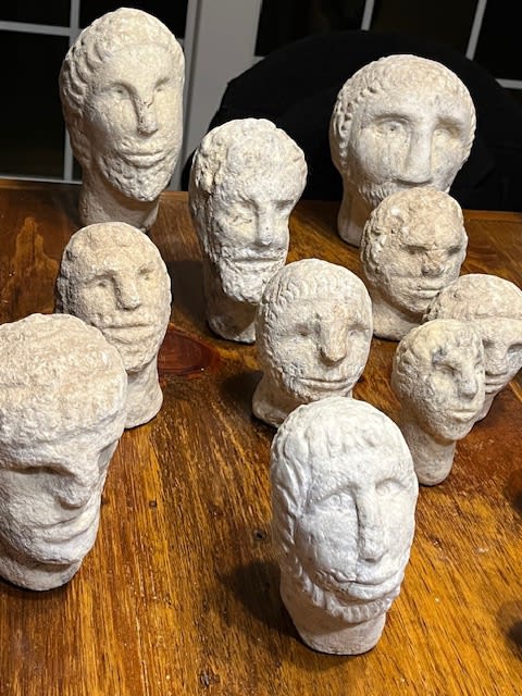 Anonymous, Tunisian Berber Marble Heads - David & Goliath