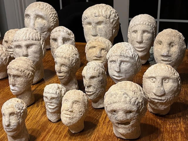 Anonymous, Tunisian Berber Marble Heads - David & Goliath