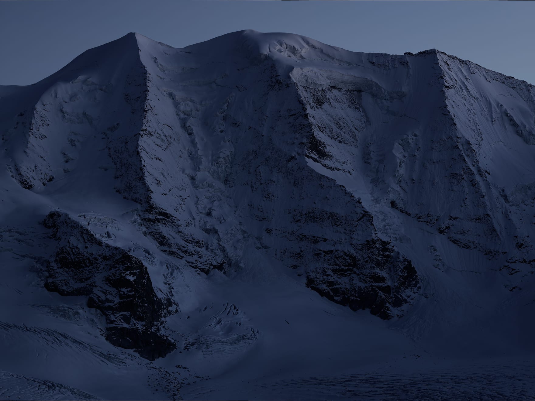 Piz Palü bei eisigen Temperaturen, Engadin, Graubuenden