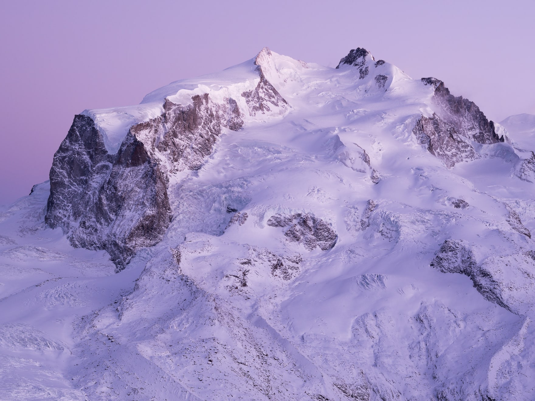 Monterose in rosa Licht, Zermatt