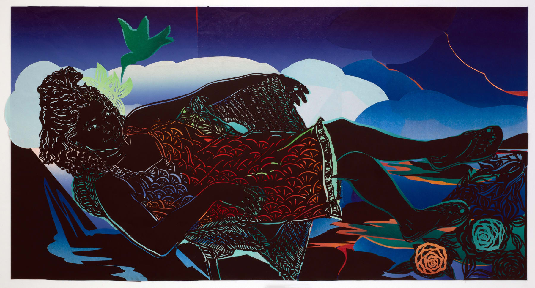 Barbara Earl Thomas, Girl with Flowers II, 2022