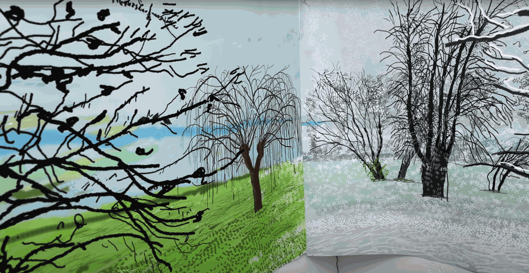 David Hockney A Year In Normandie, 2022 Salts Mill, Saltaire, West Yorkshire