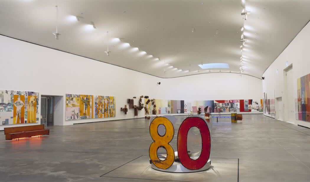 Robert Rauschenberg The 1/4 Mile or 2 Furlong Piece (1981-1998] is made up of 190 parts, which Rauschenberg completed of the course of seventeen years.