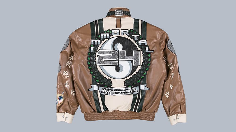 Jonas Wood Jacket designed in collaboration with Jeff Hamilton to honor Kobe Bryant, 2021