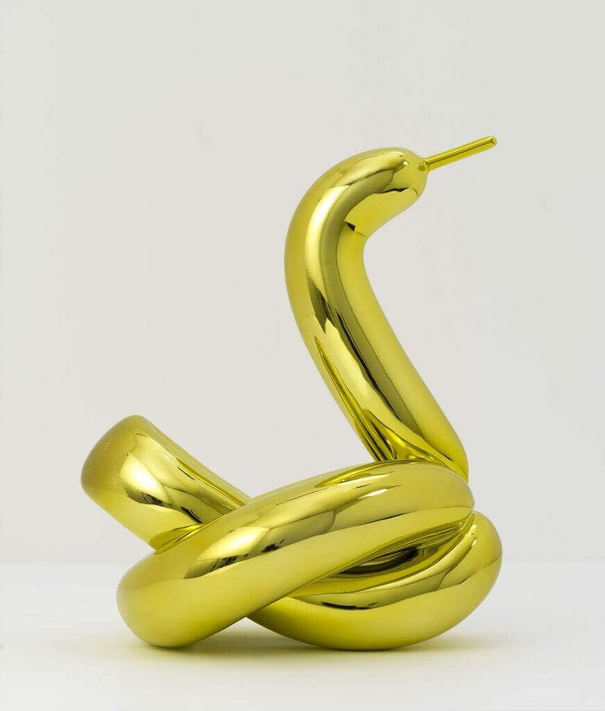 Jeff Koons Swan-Yellow 2017 Porcelain 9.5h x 6.5w x 8.25d in. Edition of 999 For sale at VFA