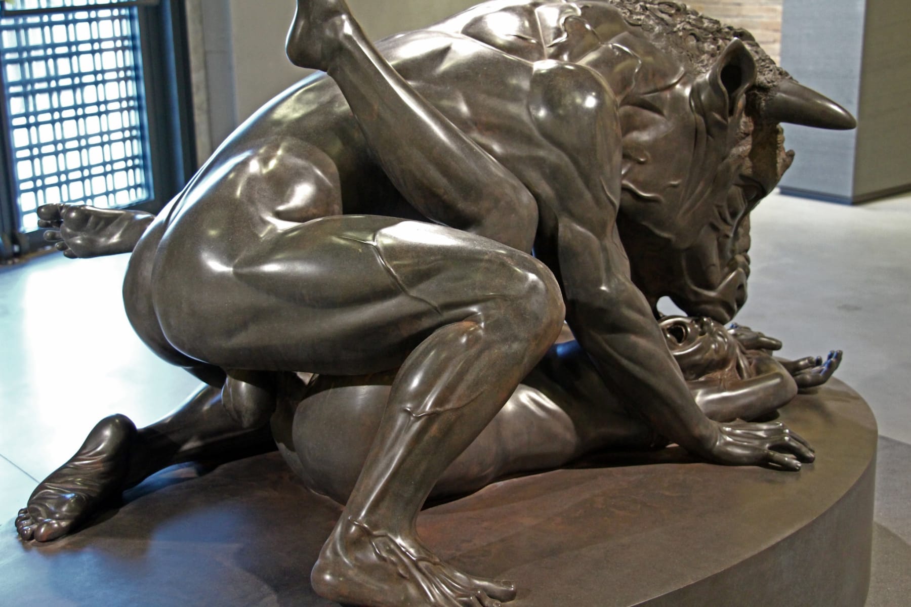 Treasures from the Wreck of the Unbelievable - Damien Hirst, François Pinault Foundation at Punta della Dogana, Apr. 9 - Dec. 3, 2017. The Minotaur. Photo by corno.fulgur75 is licensed under CC BY 2.0. Taken on August 14, 2017
