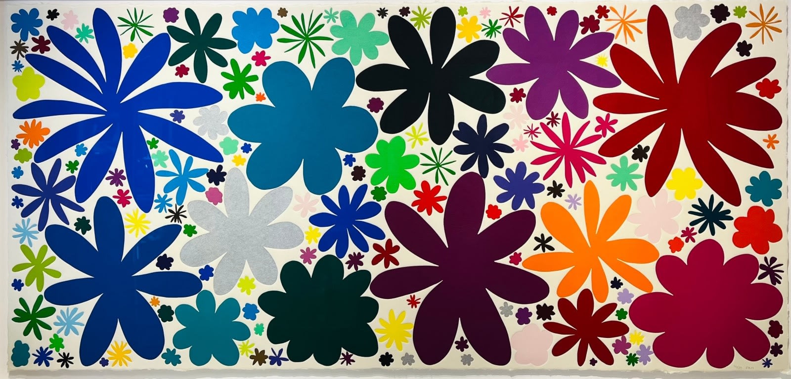 Polly Apfelbaum Love Alley, 2011 Signed on the Verso Anotated PA 11 Woodblock Hiromi Handmade DHM-11 Triple Thick 32 x 68in 16/25 Available at VFA