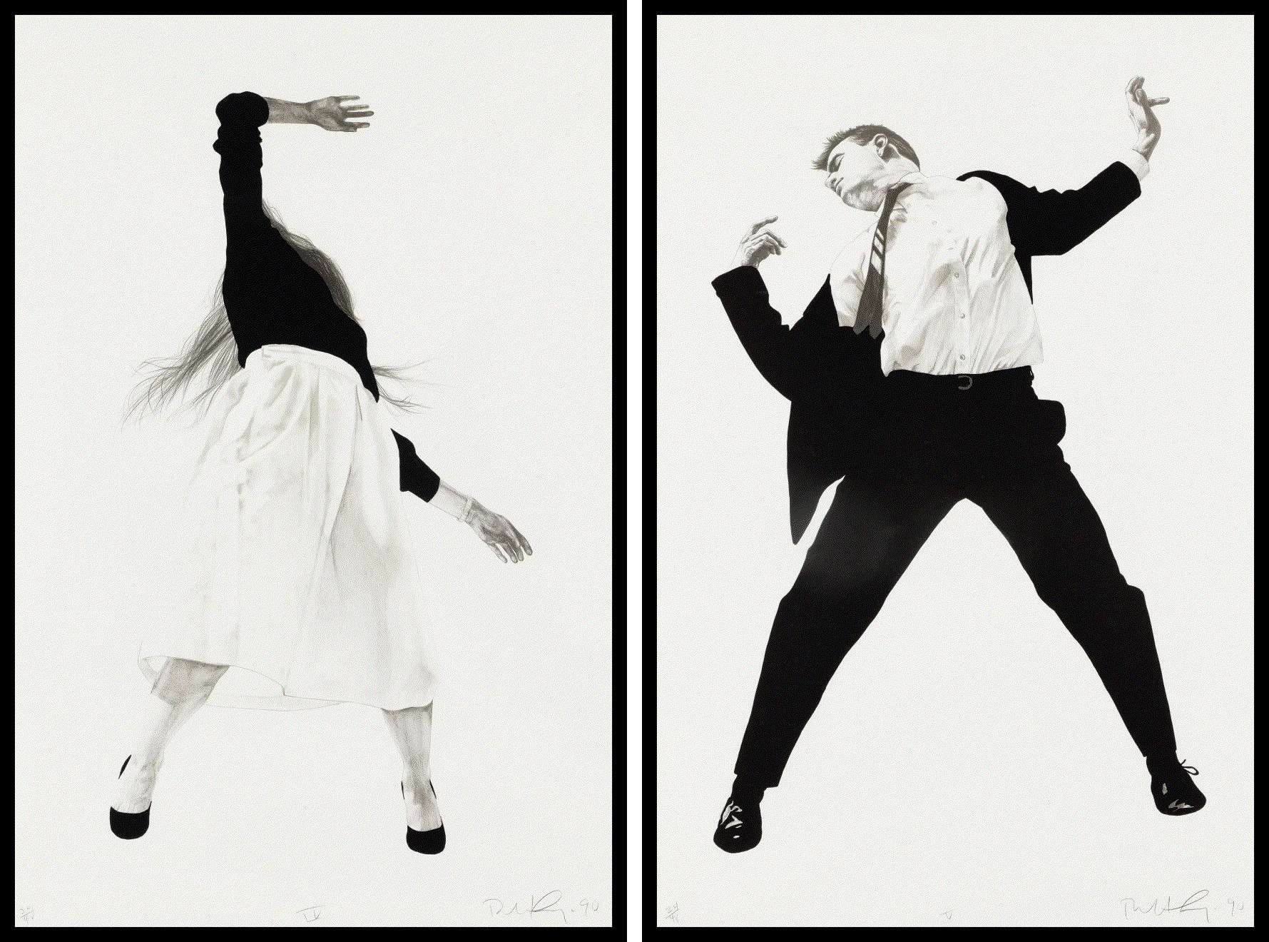 Robert Longo UNTITLED, 1990 Three Color Lithograph on Arches Paper 40 x 26 ins 101.6 x 66.04 cm Available at VFA