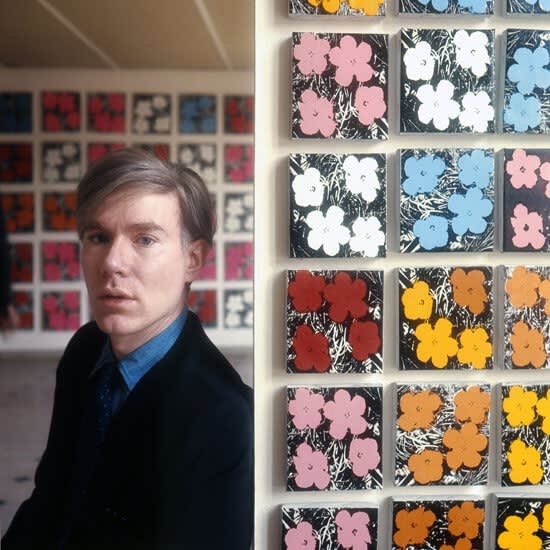 Warhol at the Galerie Ileana Sonnabend, Paris, 1965. Photo Shunk-Kender ©Roy Lichtenstein Foundation. ©2012 Andy Warhol Foundation/Artists Rights Society (ARS), New York