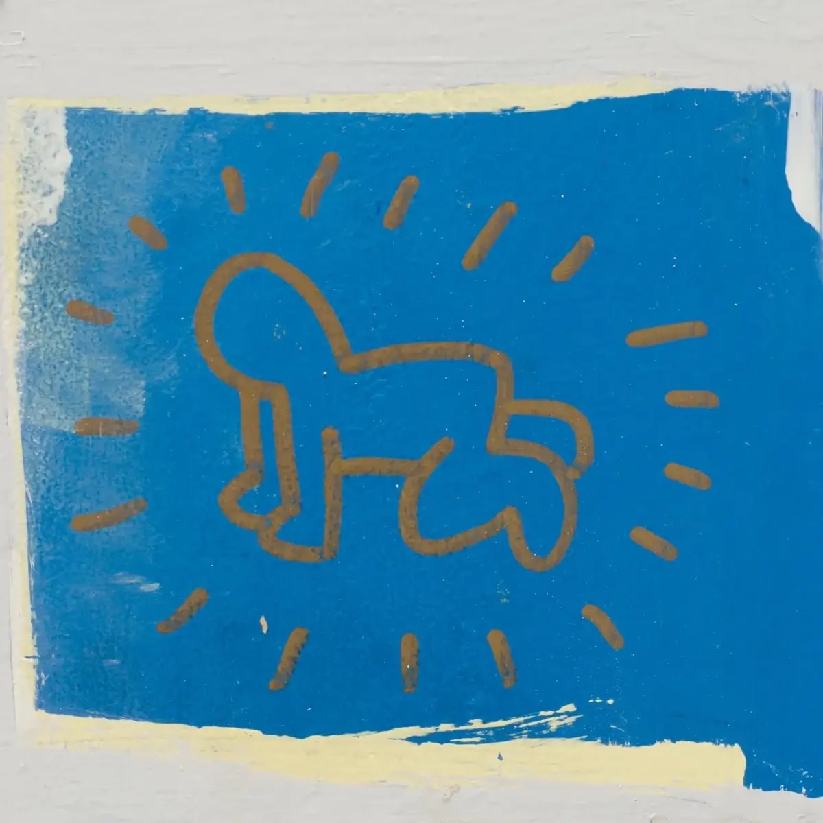 Keith Haring Radiant Baby Wall Drawing Found in Haring’s childhood home