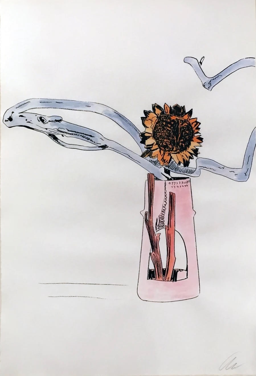 Andy Warhol FLOWERS (HAND COLORED), 1974 hand-colored screenprint 41 x 27 1/2 in. 219/250 Available at VFA