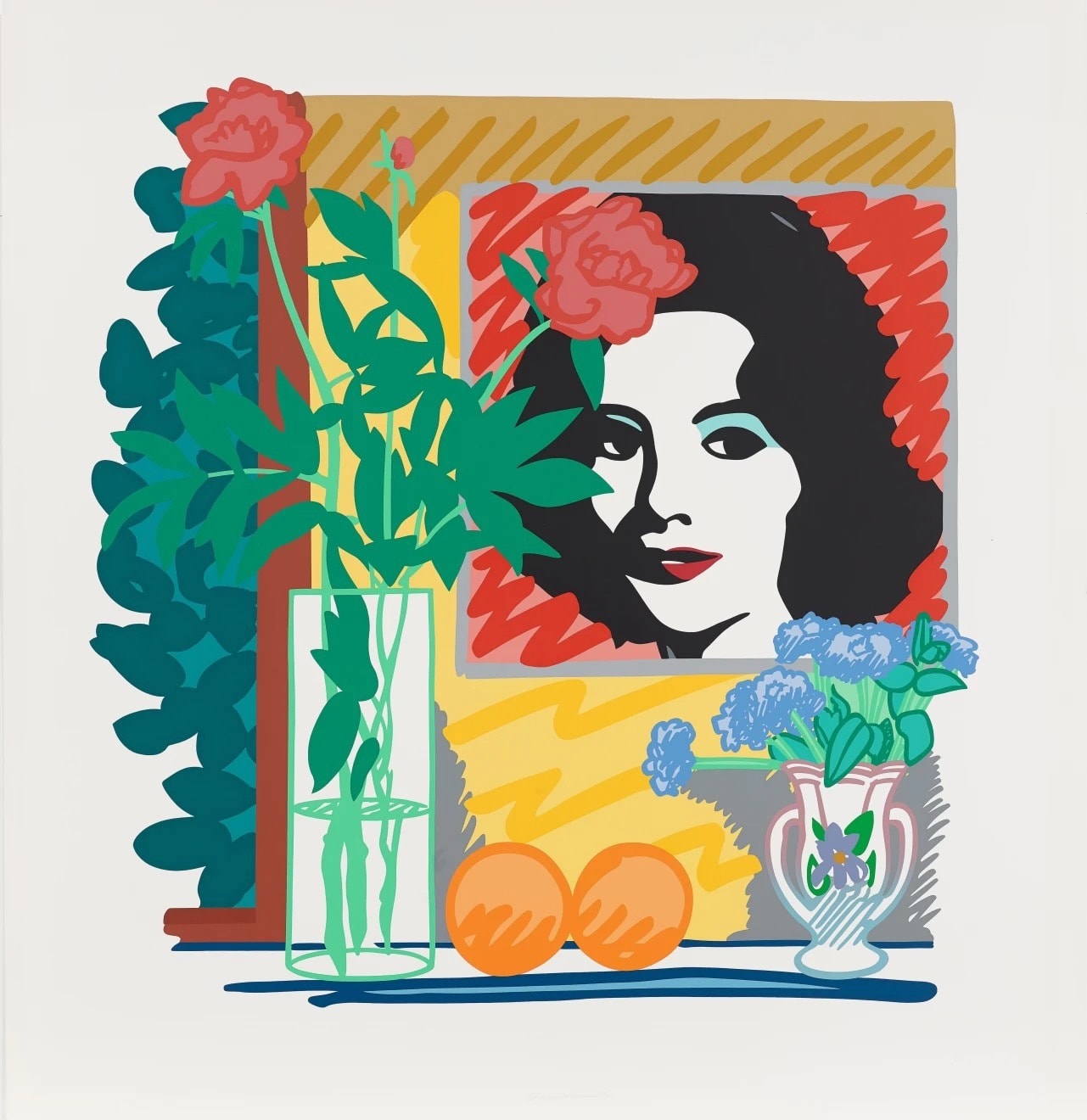Tom Wesselmann STILL LIFE WITH LIZ (WPI P9227), 1993 Silkscreen 59 1/2 x 57 in 151.1 x 144.8 cm 44/90 Available at VFA