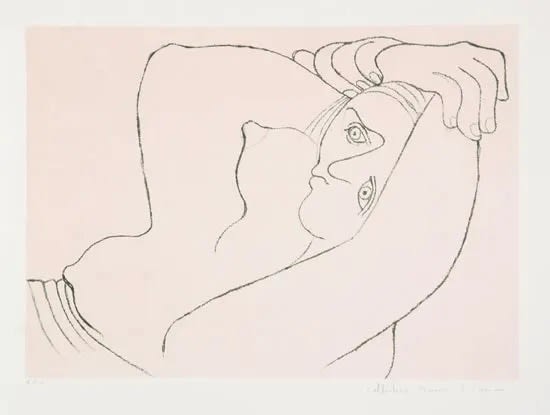 Pablo Picasso FEMME COUCHEE, 1929-1982 Lithograph 22 x 29 5/8 ins 55.88 x 75.56 cm Available at VFA