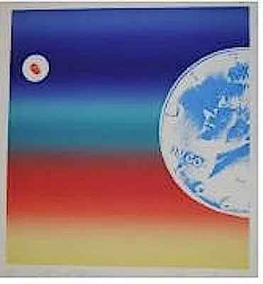 James Rosenquist EARTH AND MOON, 1976 Lithograph 18 6/8 x 17 6/8 ins 47.63 x 45.09 cm Available at VFA
