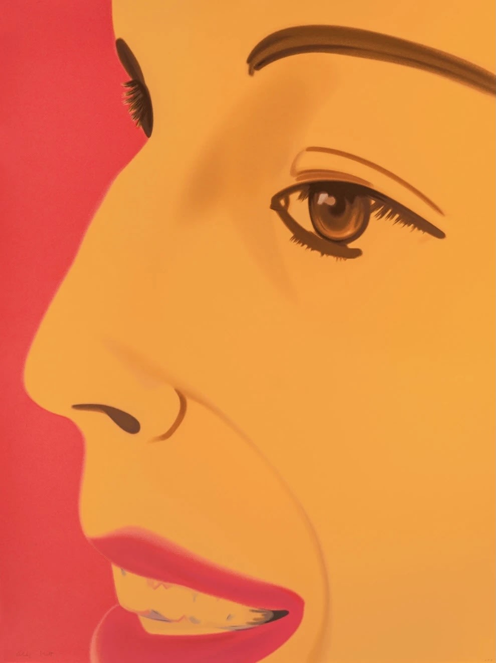 Alex Katz ADA 7, 2022 Silkscreen 54h x 40 1/2w in Edition of 100 Available at VFA