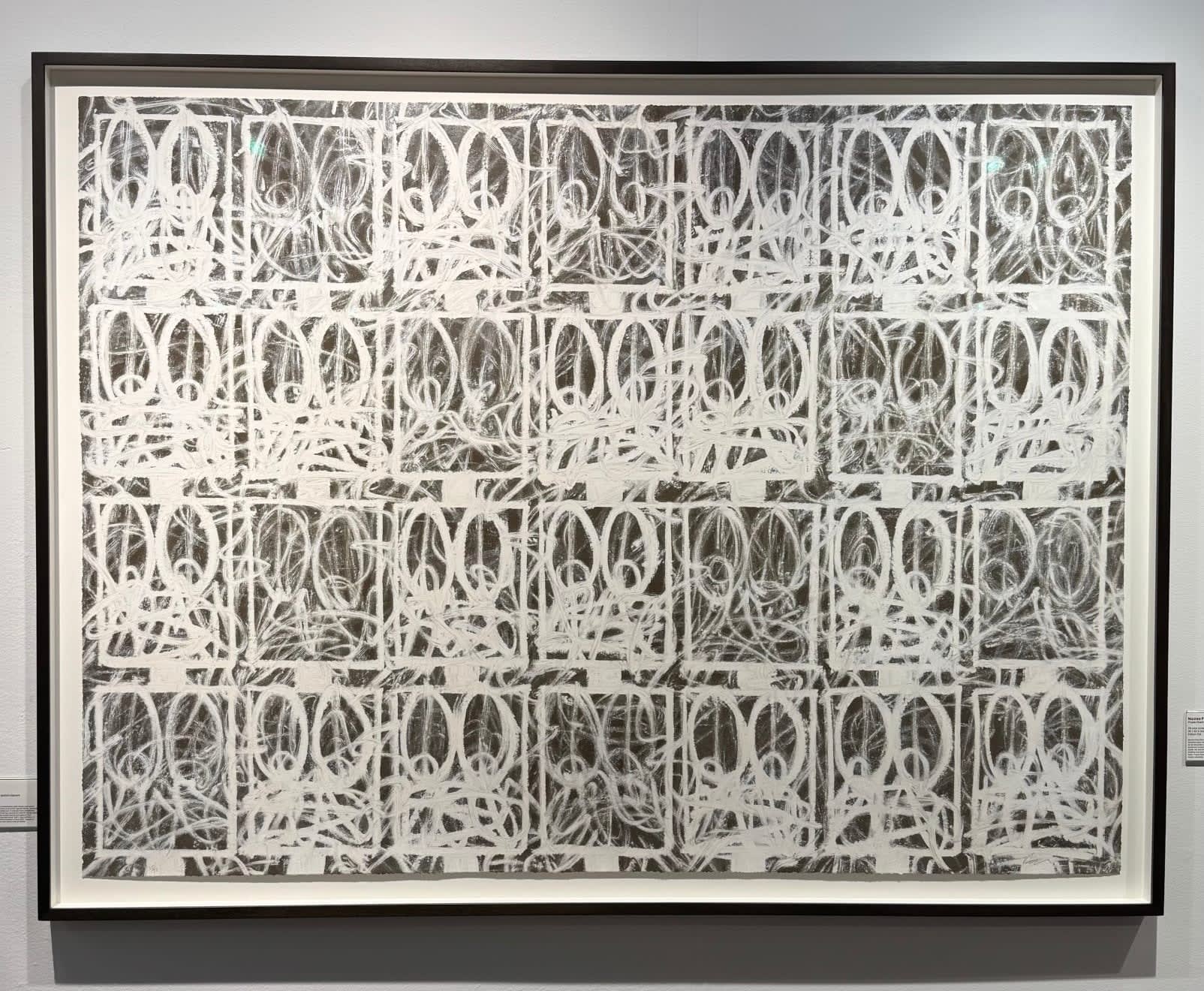 Rashid Johnson UNTITLED (SURRENDER), 2024 9 colors silkscreen resist with hand applied pigment 48 x 65 in 121.9 x 165.1 cm Edition of 51 Available at VFA