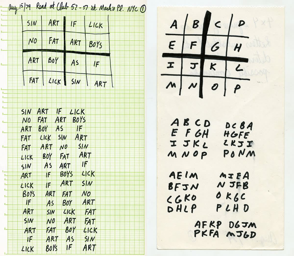 Haring altered letters and words to create a language of his own. The graphic drawings that he created morphed into the symbols that are the instantly recognizable as pure Keith Haring artwork.