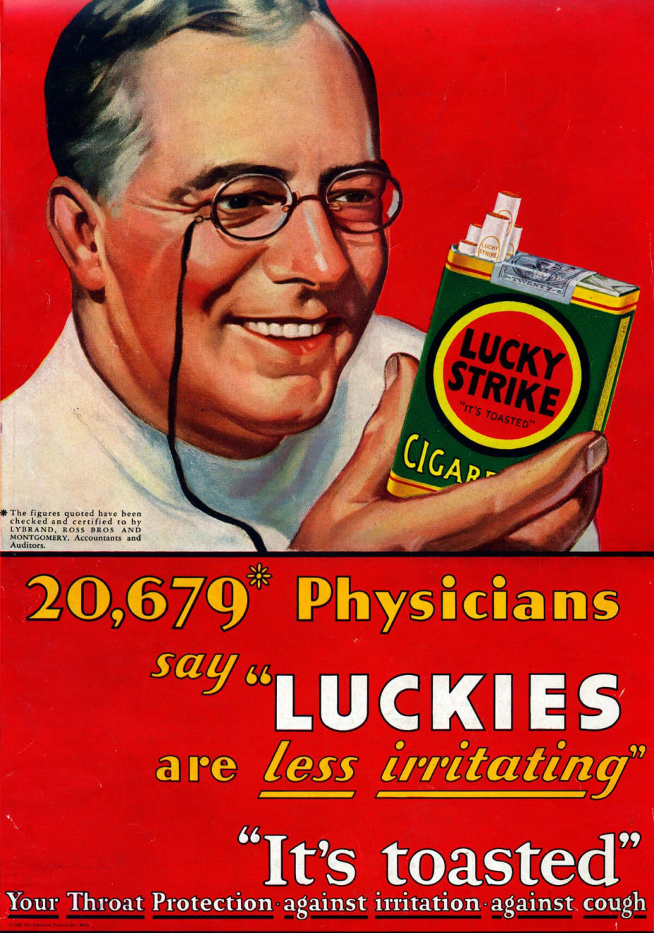 1930 Lucky Strike ad by the American Tobacco Company
