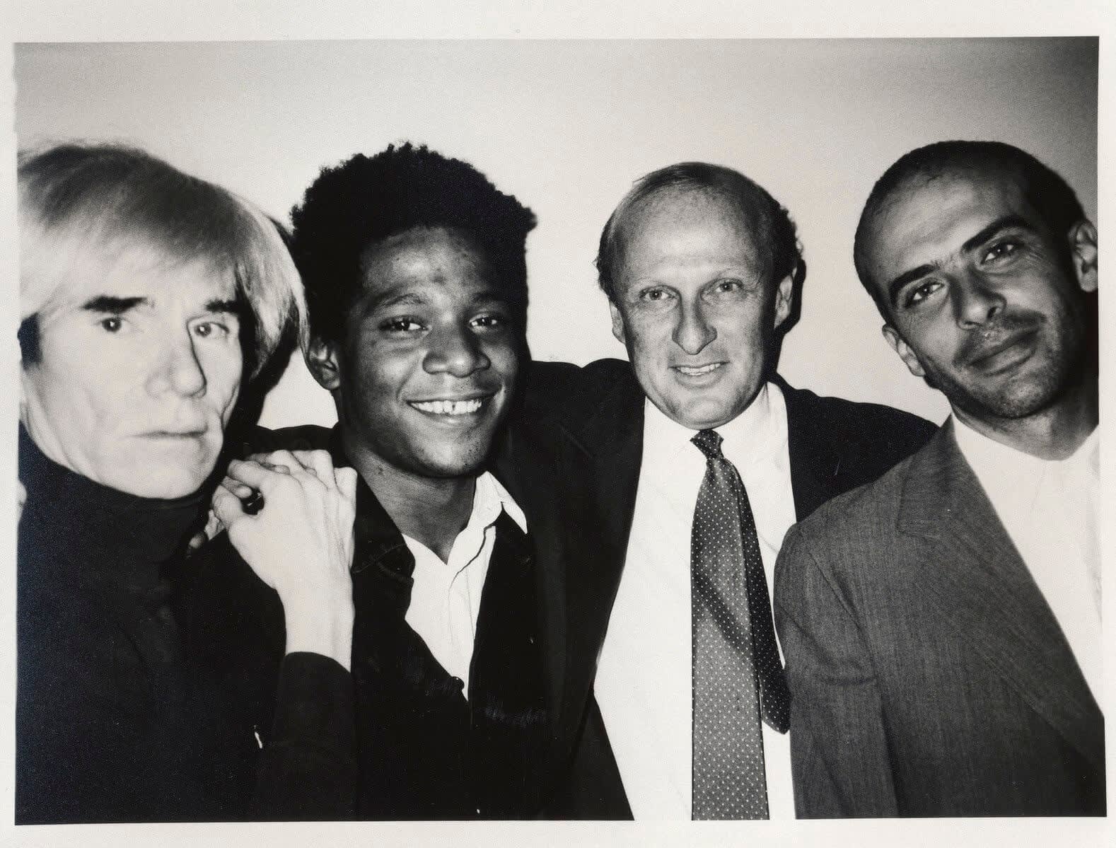 Andy Warhol, Jean-Michel Basquiat, Bruno Bischofberger and Fransesco Clemente, New York, 1984 Galerie Bruno Bischofberger Creative Commons Attribution-Share Alike 4.0 International license